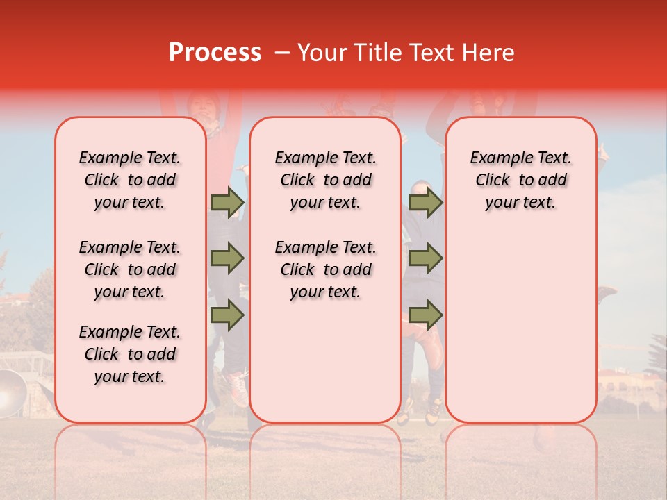 Group Photo In A Jump PowerPoint Template