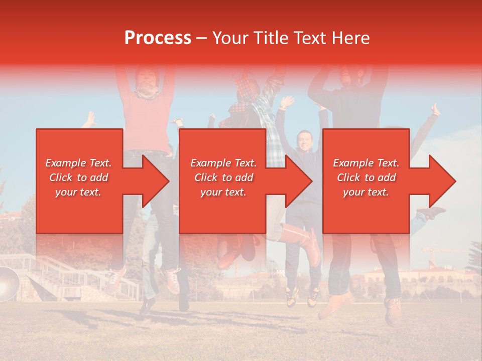 Group Photo In A Jump PowerPoint Template