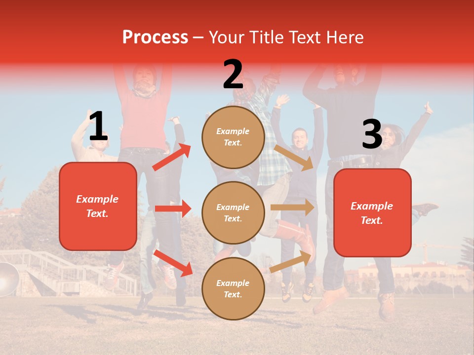 Group Photo In A Jump PowerPoint Template