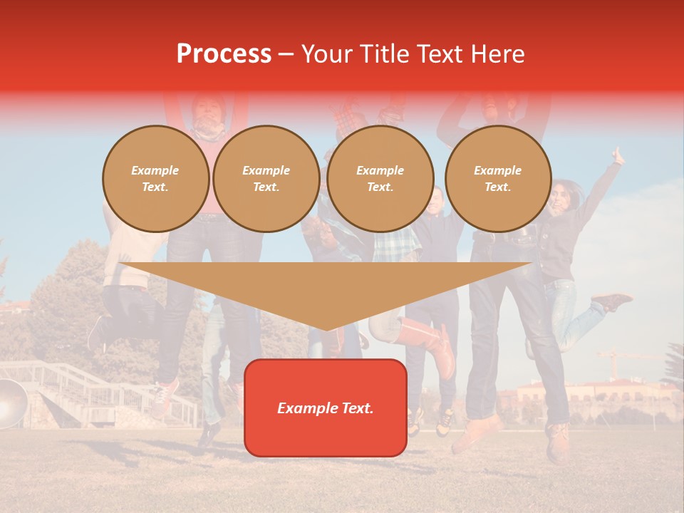 Group Photo In A Jump PowerPoint Template