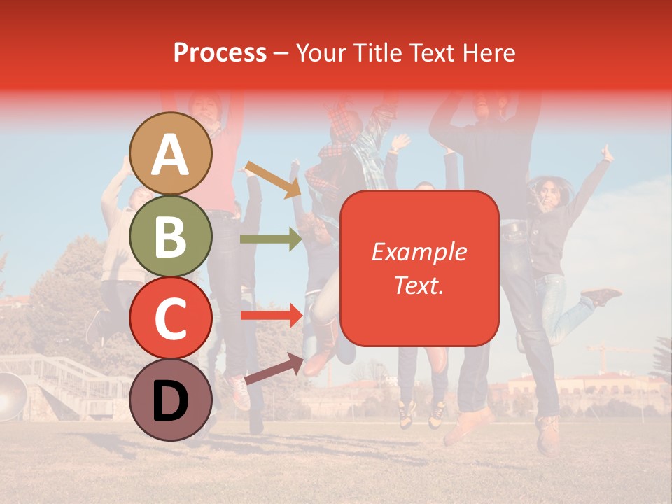 Group Photo In A Jump PowerPoint Template