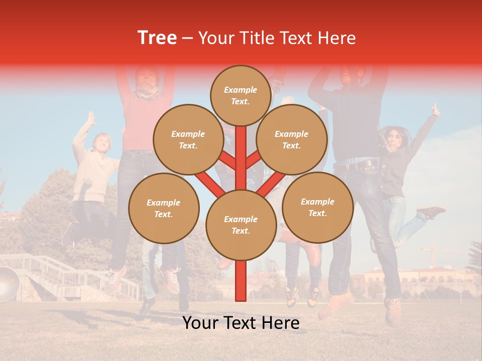 Group Photo In A Jump PowerPoint Template