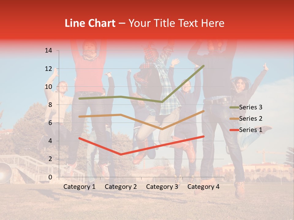 Group Photo In A Jump PowerPoint Template