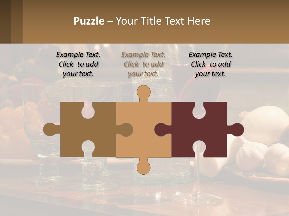 Decanter With Glasses PowerPoint Template