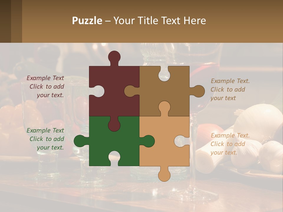 Decanter With Glasses PowerPoint Template