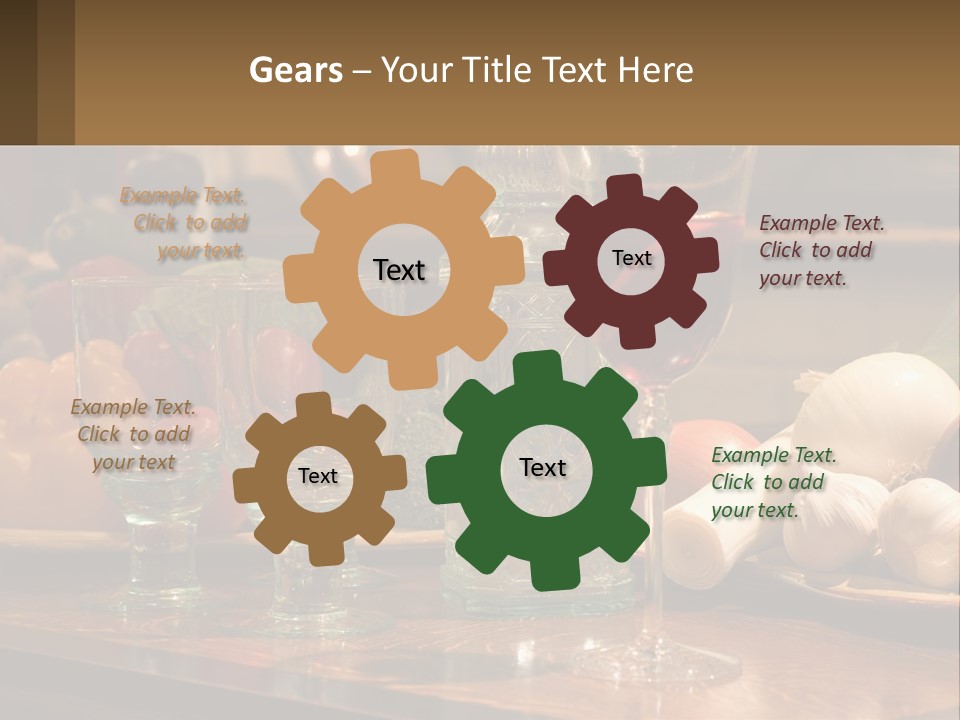 Decanter With Glasses PowerPoint Template