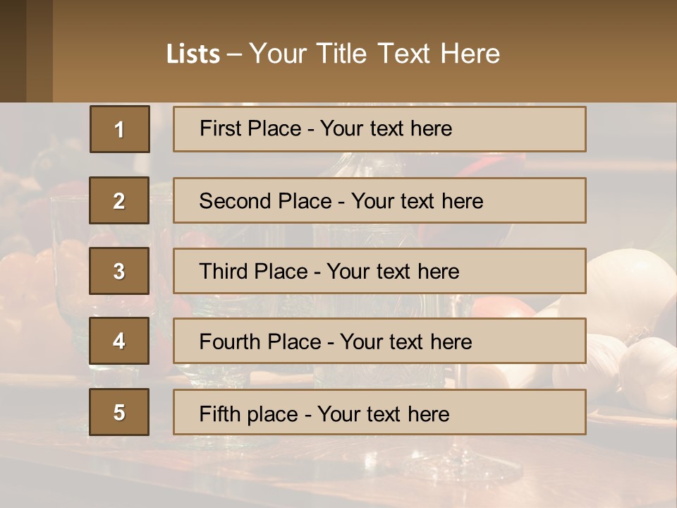 Decanter With Glasses PowerPoint Template