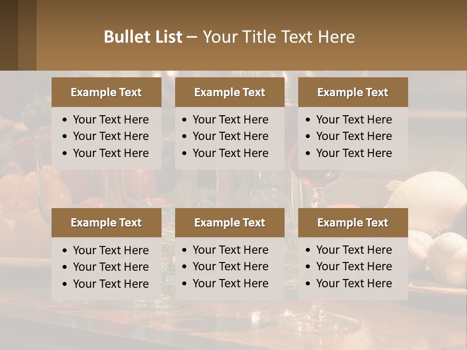 Decanter With Glasses PowerPoint Template