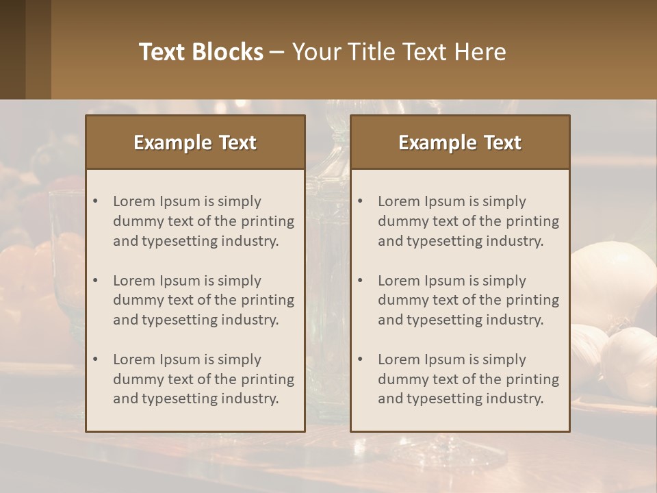 Decanter With Glasses PowerPoint Template