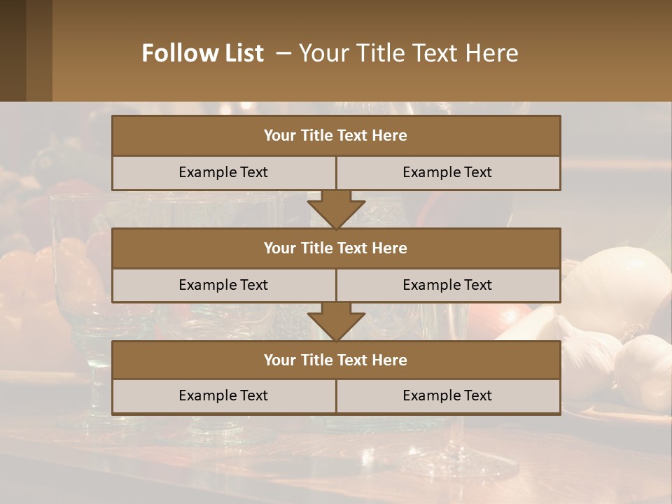 Decanter With Glasses PowerPoint Template