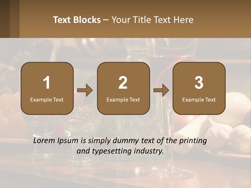 Decanter With Glasses PowerPoint Template
