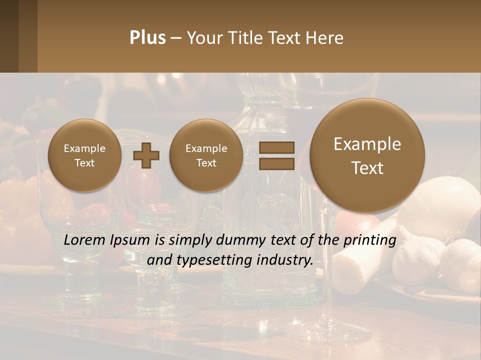 Decanter With Glasses PowerPoint Template