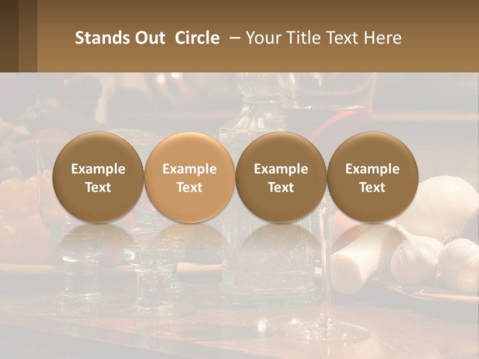 Decanter With Glasses PowerPoint Template