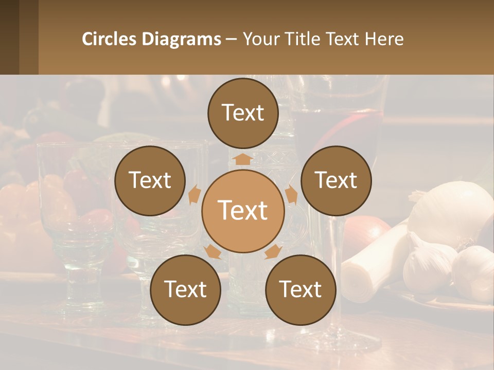 Decanter With Glasses PowerPoint Template