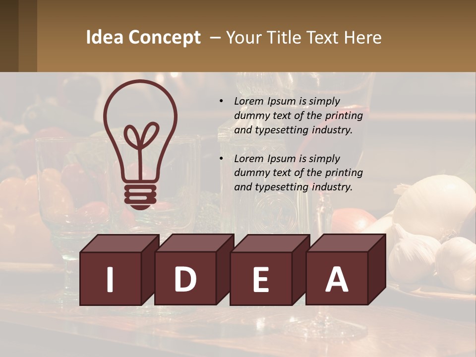 Decanter With Glasses PowerPoint Template