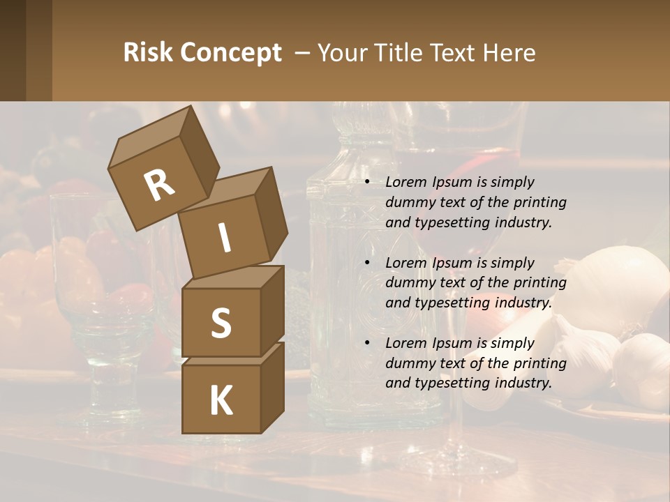 Decanter With Glasses PowerPoint Template