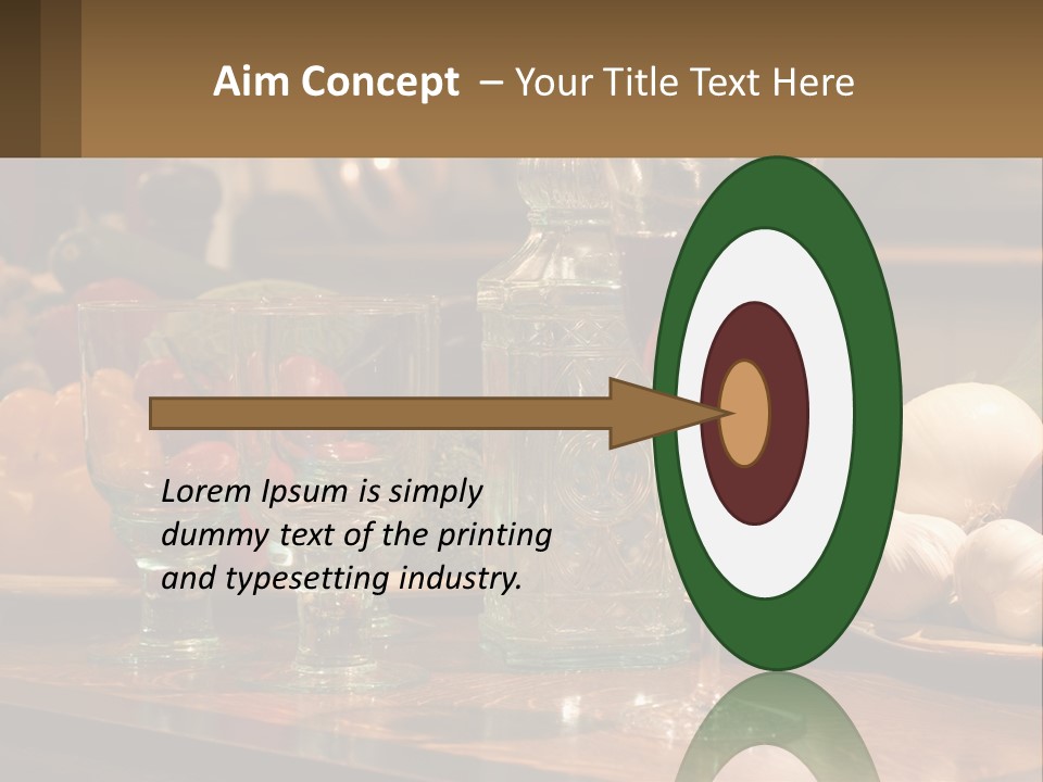 Decanter With Glasses PowerPoint Template