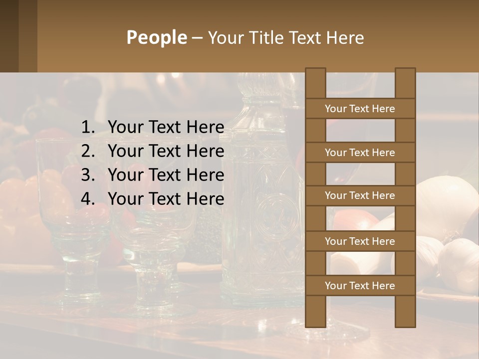 Decanter With Glasses PowerPoint Template