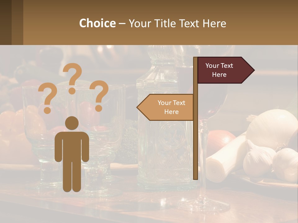 Decanter With Glasses PowerPoint Template