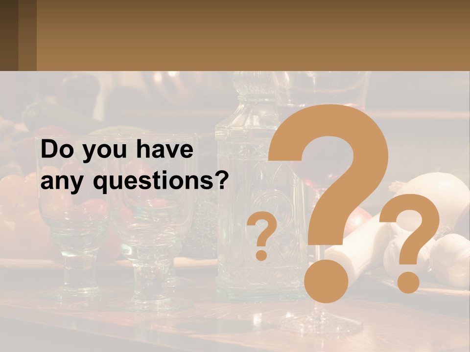 Decanter With Glasses PowerPoint Template