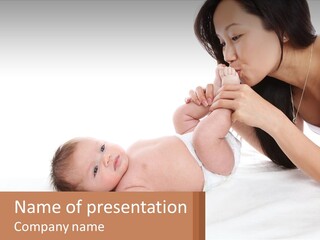 Mom With Baby 3 PowerPoint Template
