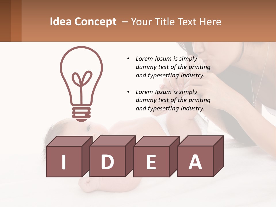 Mom With Baby 3 PowerPoint Template