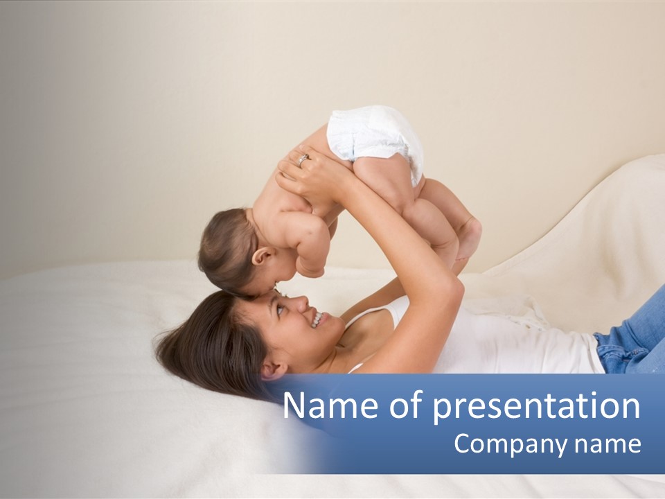Mom With Baby 2 PowerPoint Template