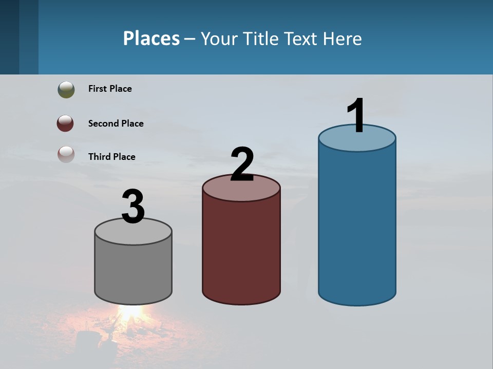 Tent By The Sea PowerPoint Template