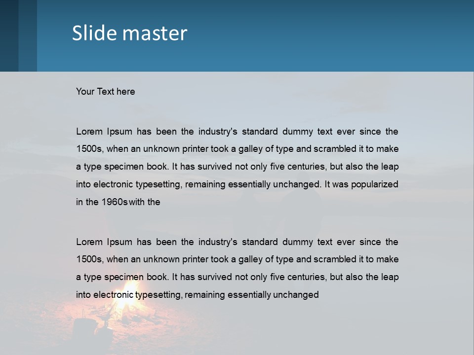 Tent By The Sea PowerPoint Template