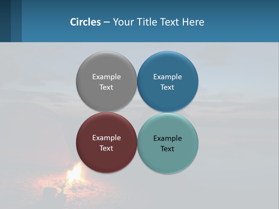 Tent By The Sea PowerPoint Template