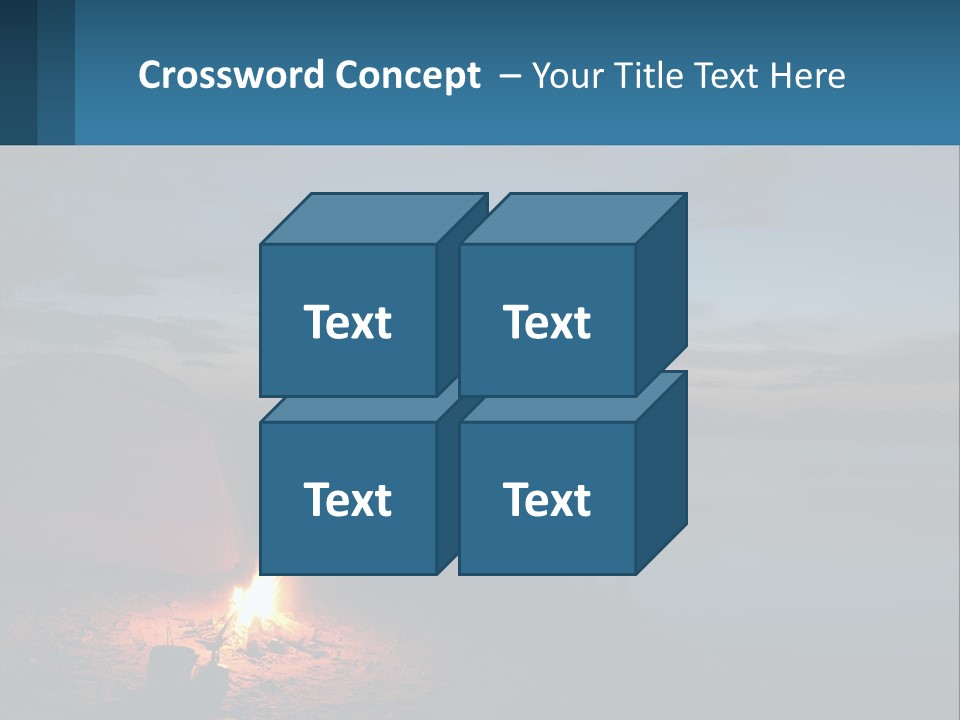 Tent By The Sea PowerPoint Template