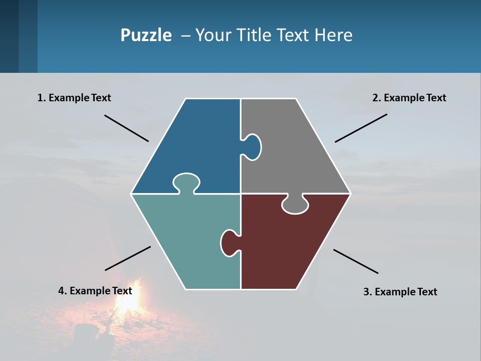 Tent By The Sea PowerPoint Template