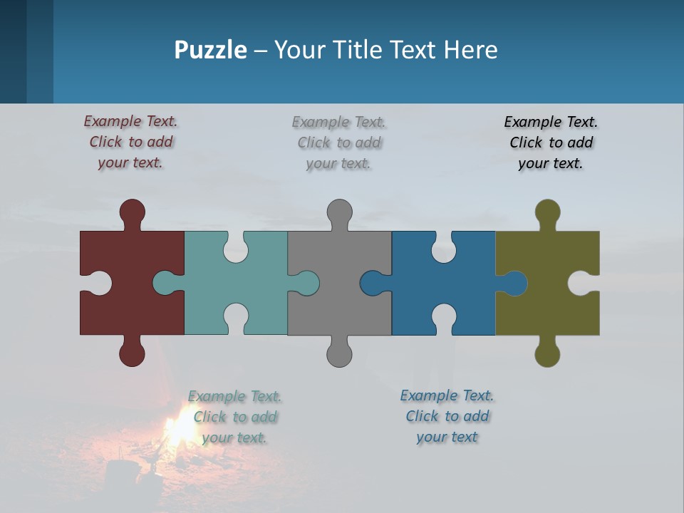 Tent By The Sea PowerPoint Template