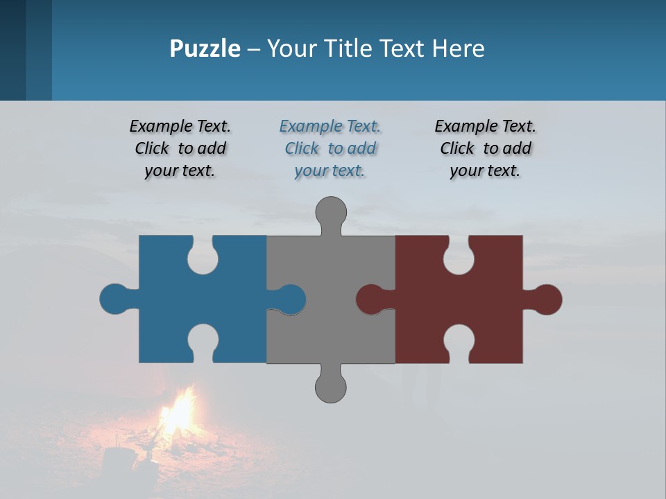 Tent By The Sea PowerPoint Template