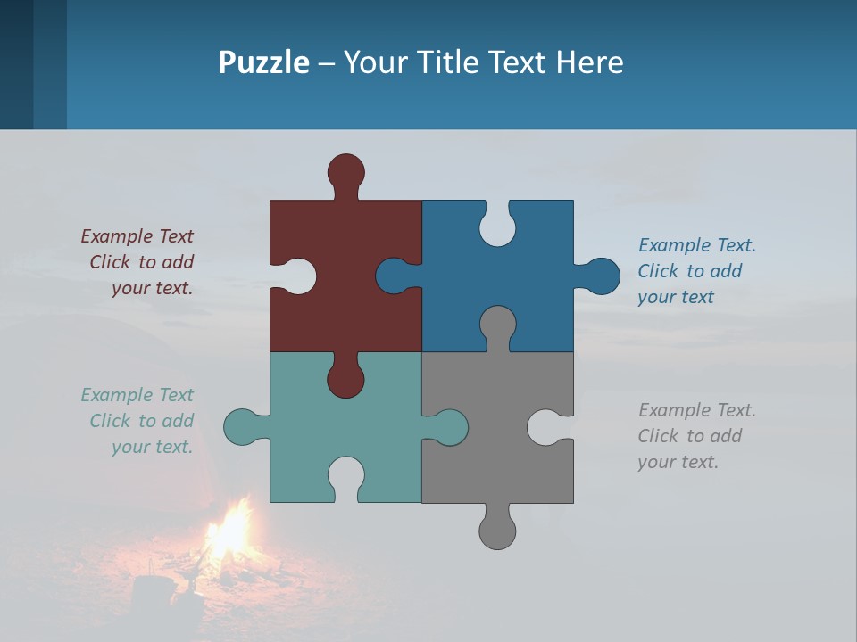 Tent By The Sea PowerPoint Template