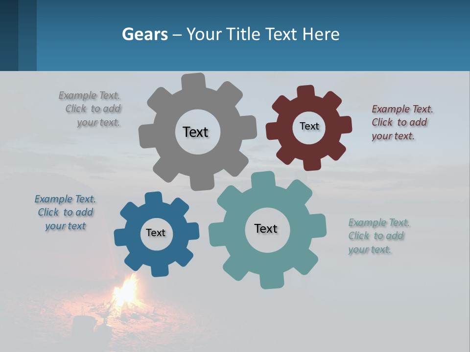 Tent By The Sea PowerPoint Template