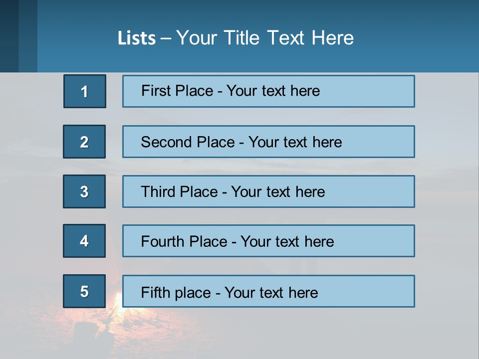 Tent By The Sea PowerPoint Template