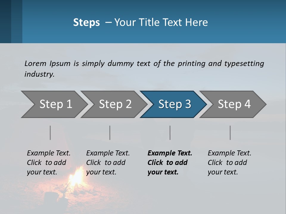 Tent By The Sea PowerPoint Template