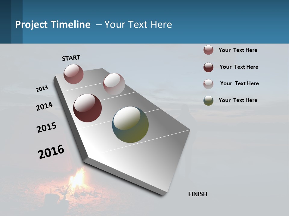 Tent By The Sea PowerPoint Template