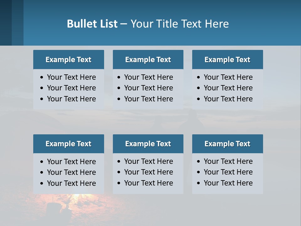 Tent By The Sea PowerPoint Template