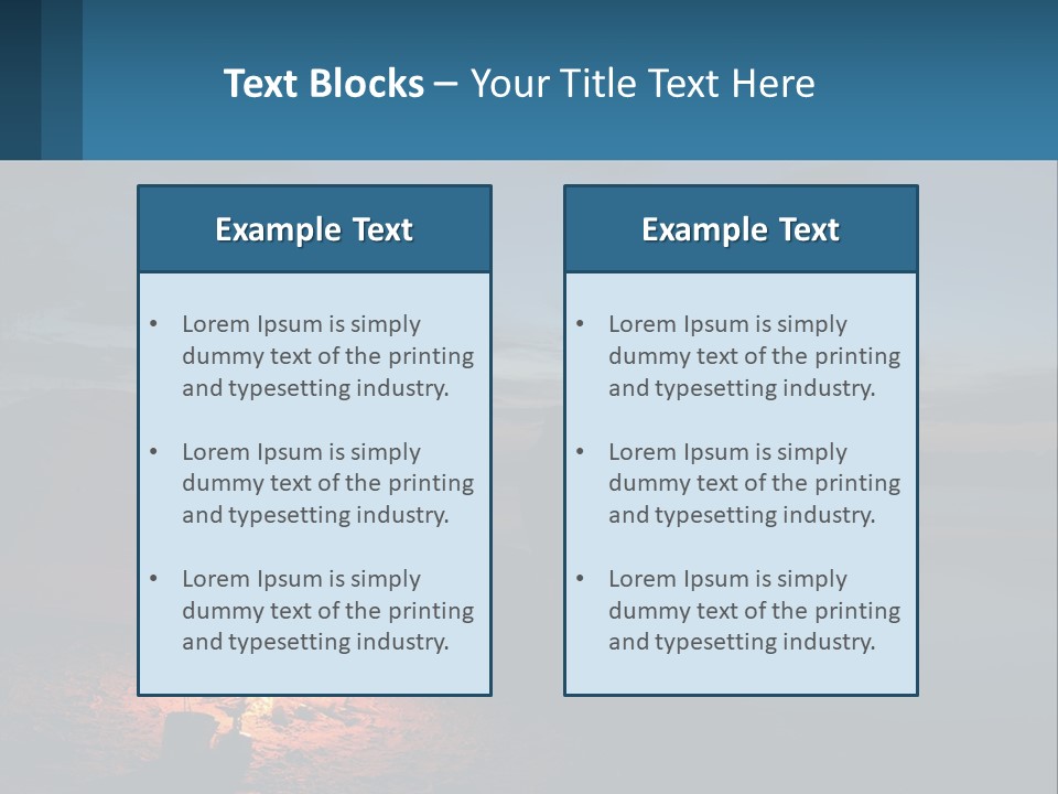 Tent By The Sea PowerPoint Template