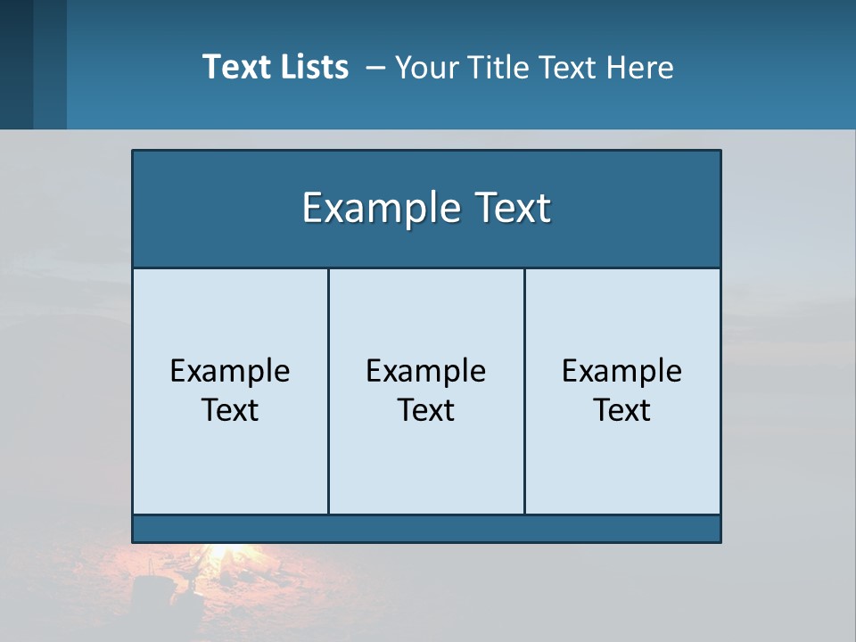 Tent By The Sea PowerPoint Template