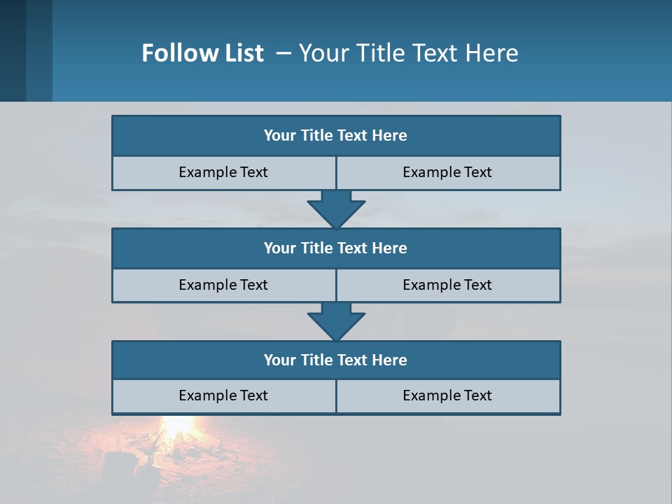 Tent By The Sea PowerPoint Template