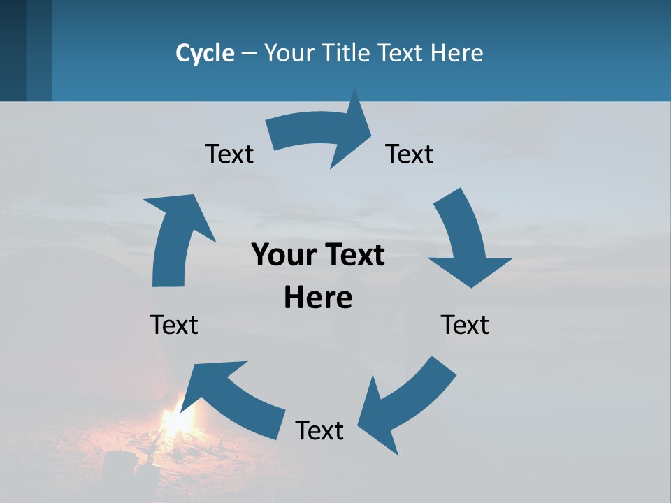 Tent By The Sea PowerPoint Template