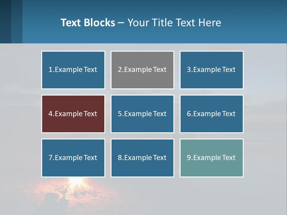 Tent By The Sea PowerPoint Template