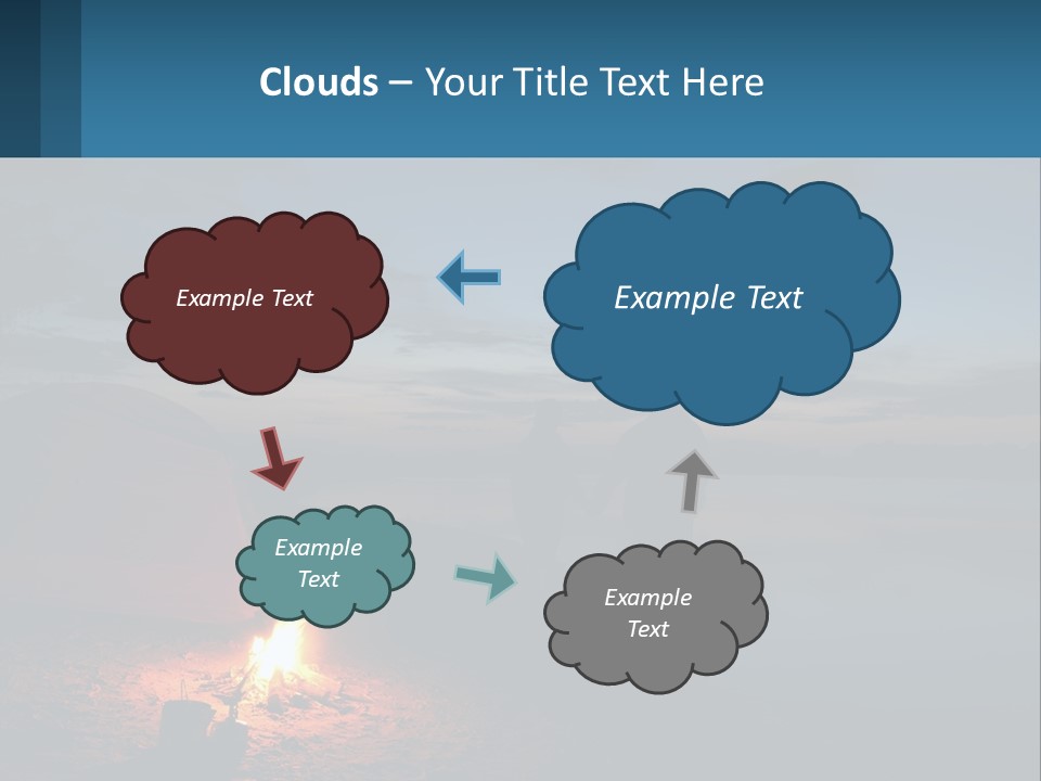 Tent By The Sea PowerPoint Template
