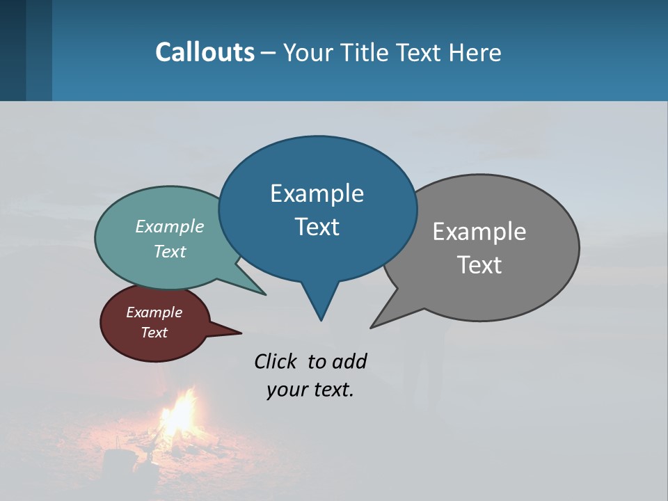 Tent By The Sea PowerPoint Template