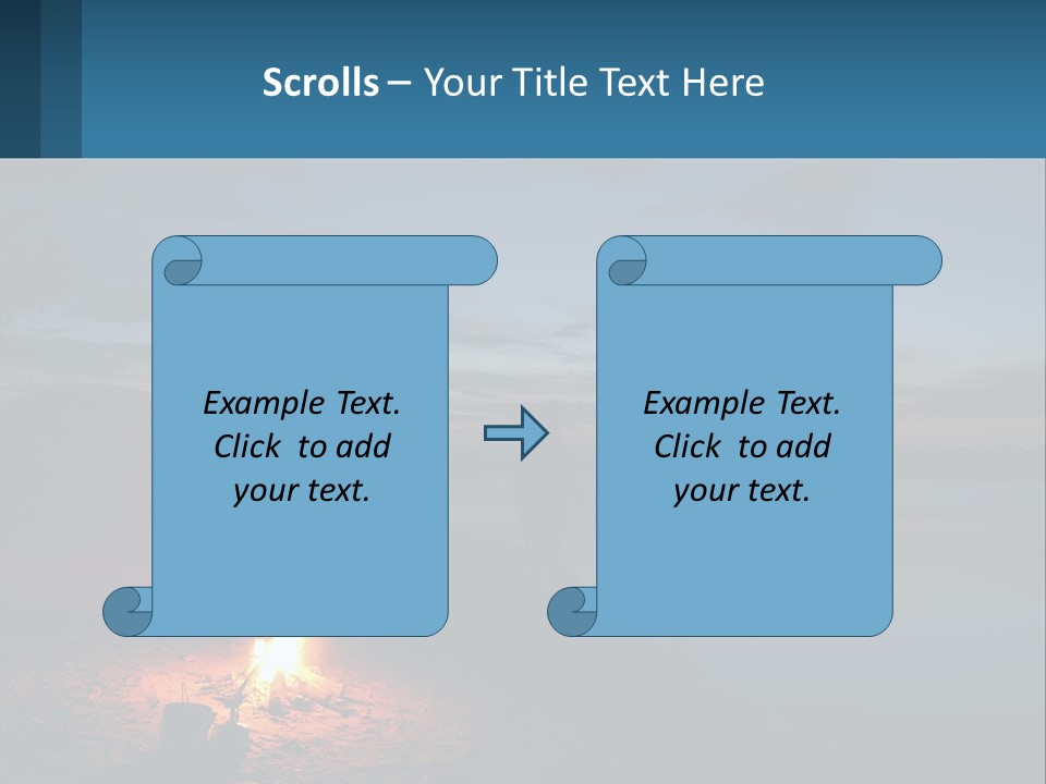 Tent By The Sea PowerPoint Template
