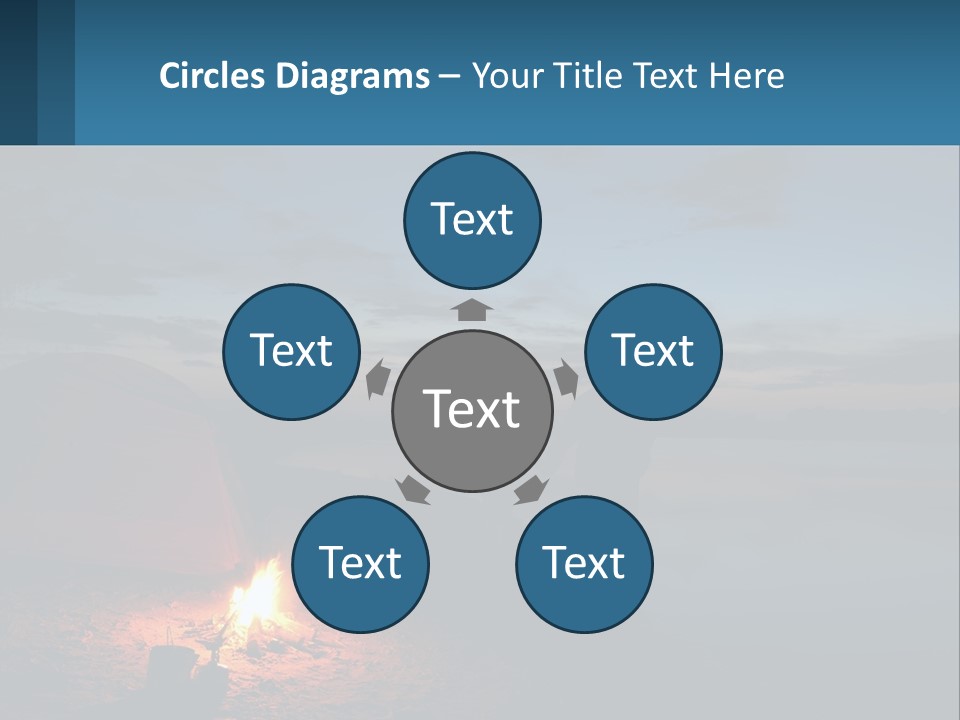 Tent By The Sea PowerPoint Template