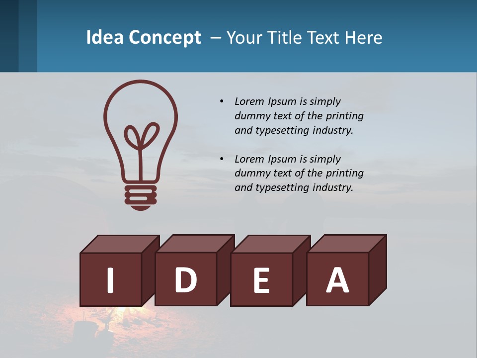 Tent By The Sea PowerPoint Template